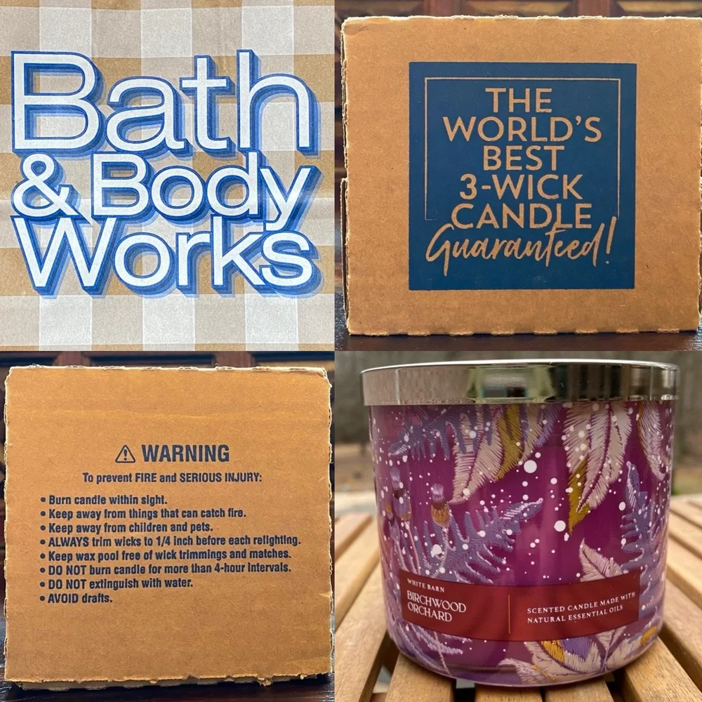 Bath & Body Works Birchwood Orchard 3 Wick Candle